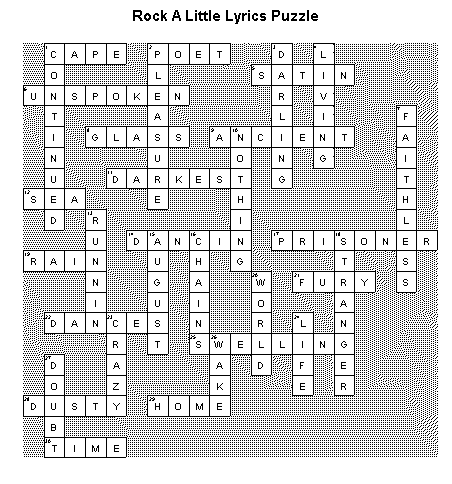 Crossword Puzzle Answers