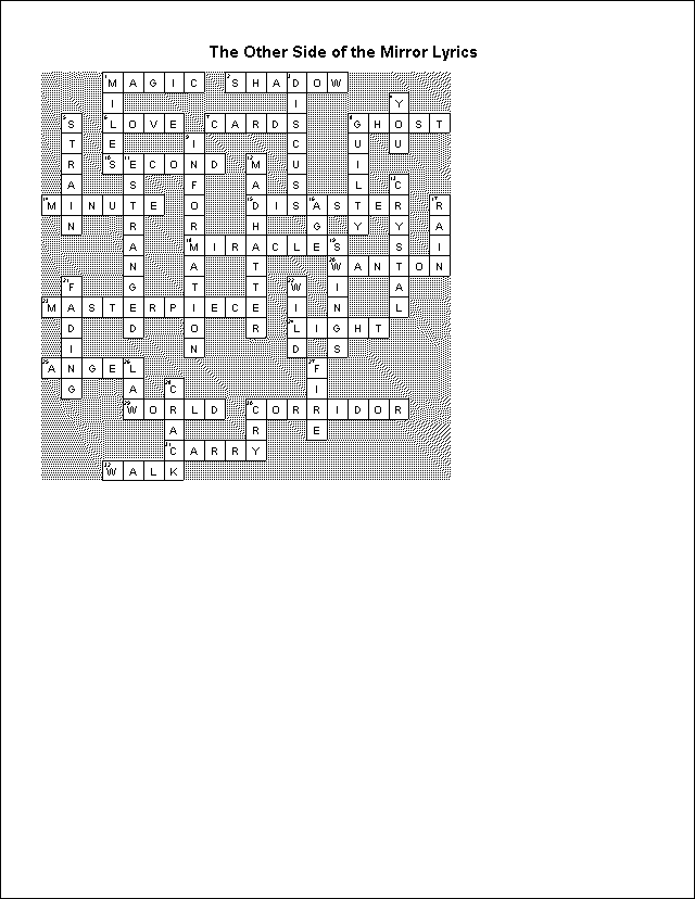 Crossword Puzzle Answers
